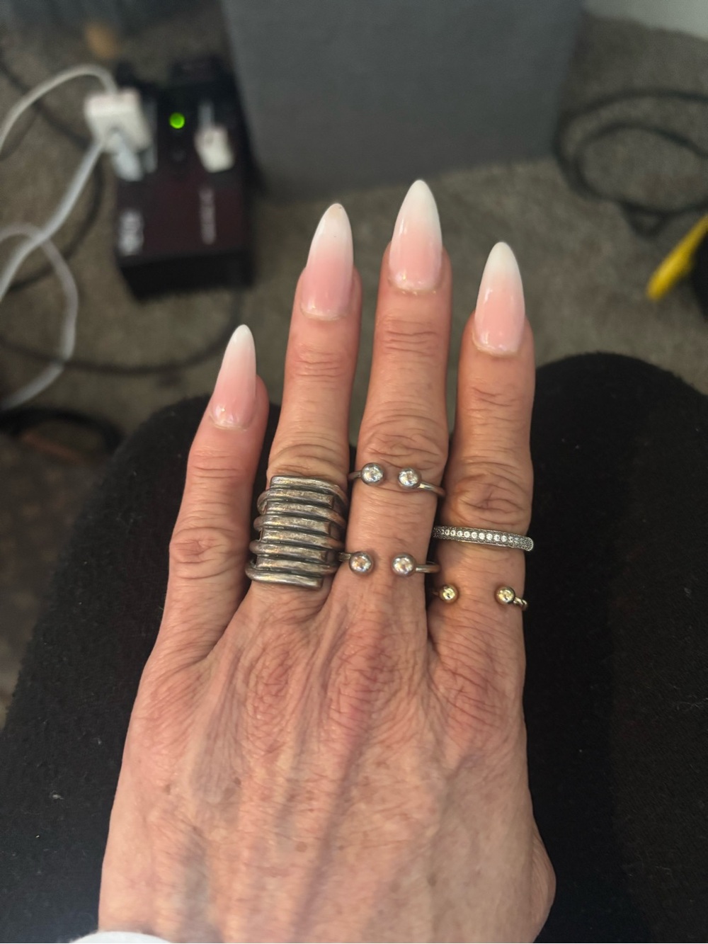 Mixed Metal Stackable Ring Set in Silver and Gold Tones